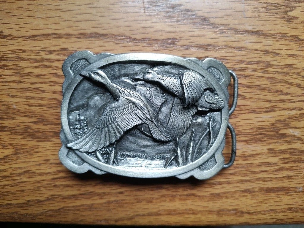 1983 Vintage Wild Ducks Mallards Siskiyou Belt Buckle