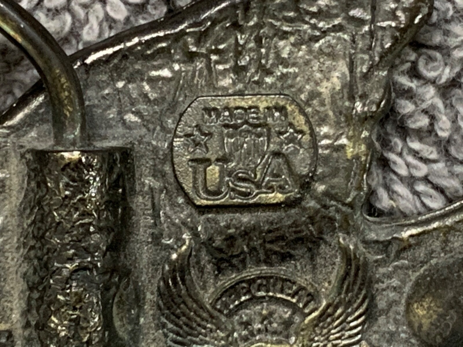 VTG 1979 Landing Eagle American Chicago Buckles USA Belt Buckle