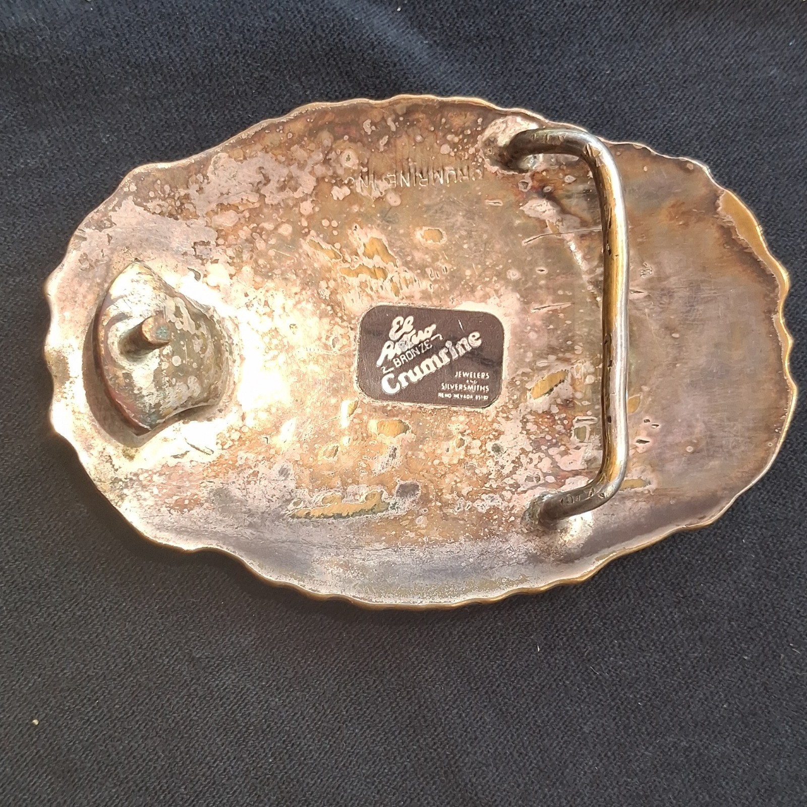 Crumrine Western Oval Floral Monogram « J » Belt Buckle Metal 1.5in MPN 147