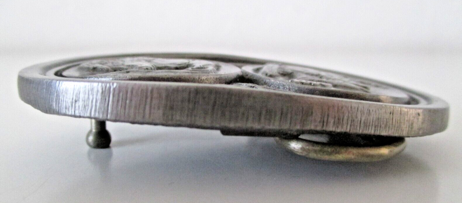 Buckles of America 3&Prime; INDIAN NICKEL BUFFALO COIN BELT BUCKLE BA-107 PEWTER AZ24