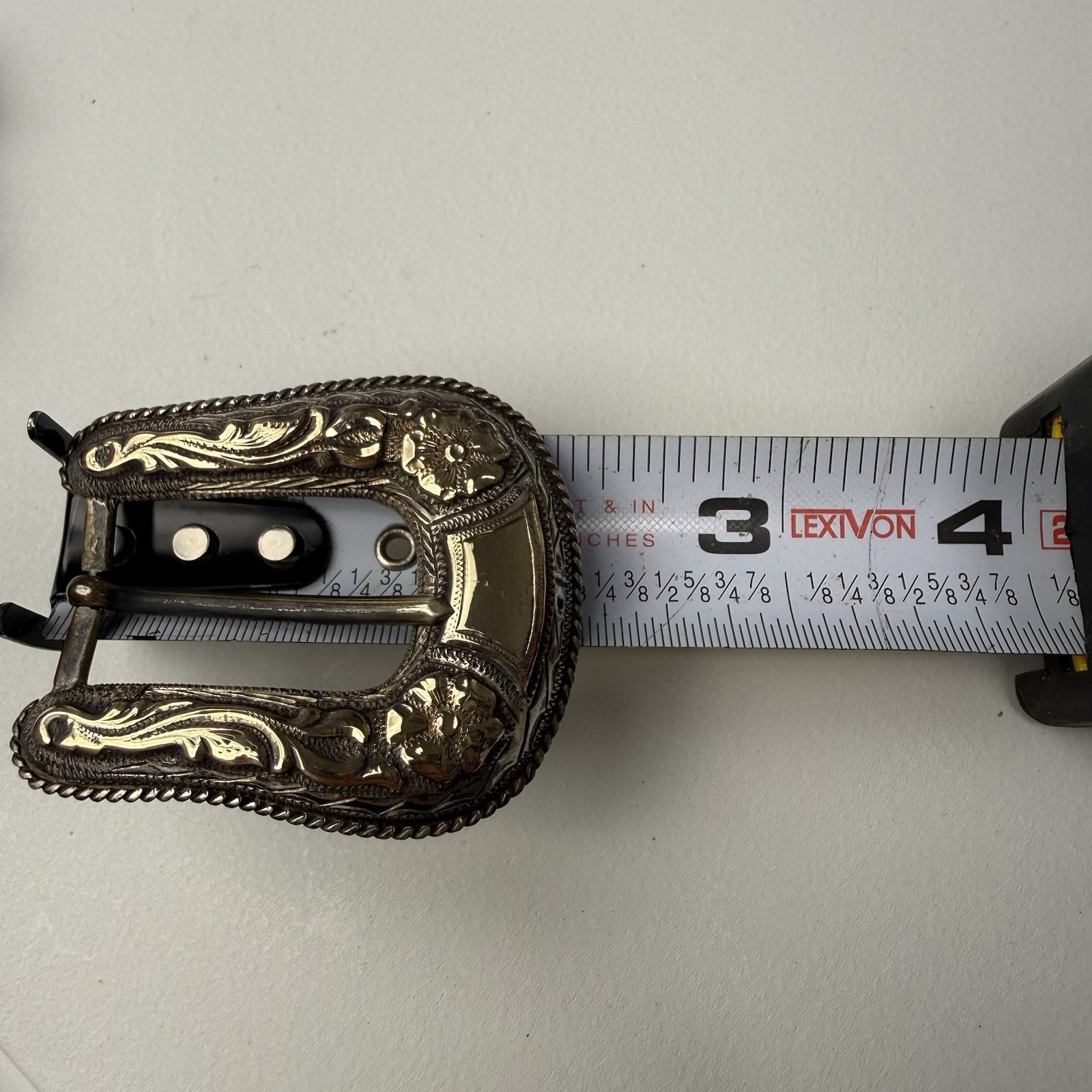 14K Gold Sterling Silver Hollands San Angelo 103 Ranger 3 Pc Belt Buckle Set