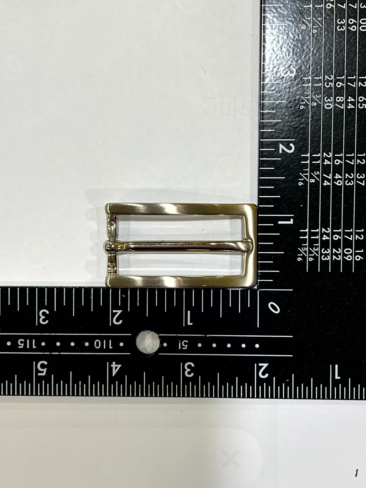 Solid Brass Satin Nickel Belt Buckle Made in Italy Fits 0.79&Prime; Belt Strap