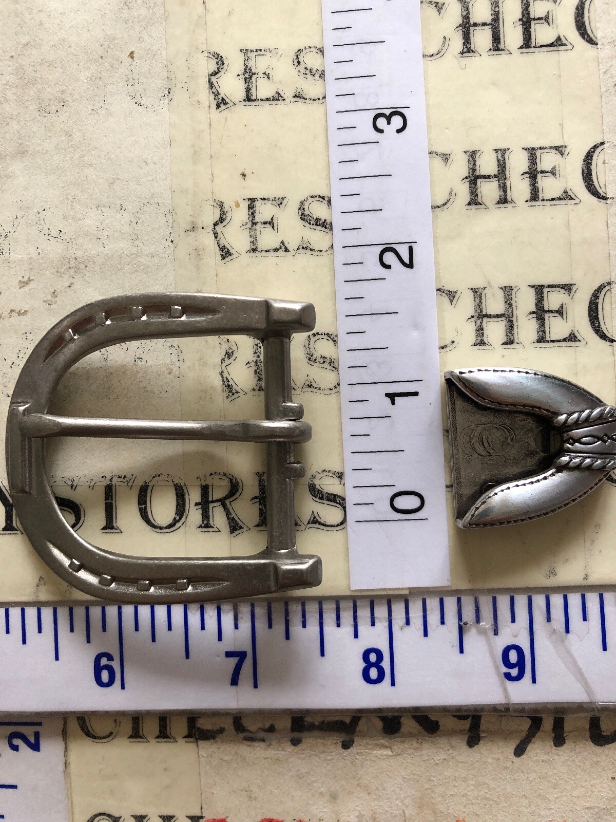 Vintage Western /CASUAL/DRESS Metal Belt Buckle AND END TIP MADE IN USA NEW