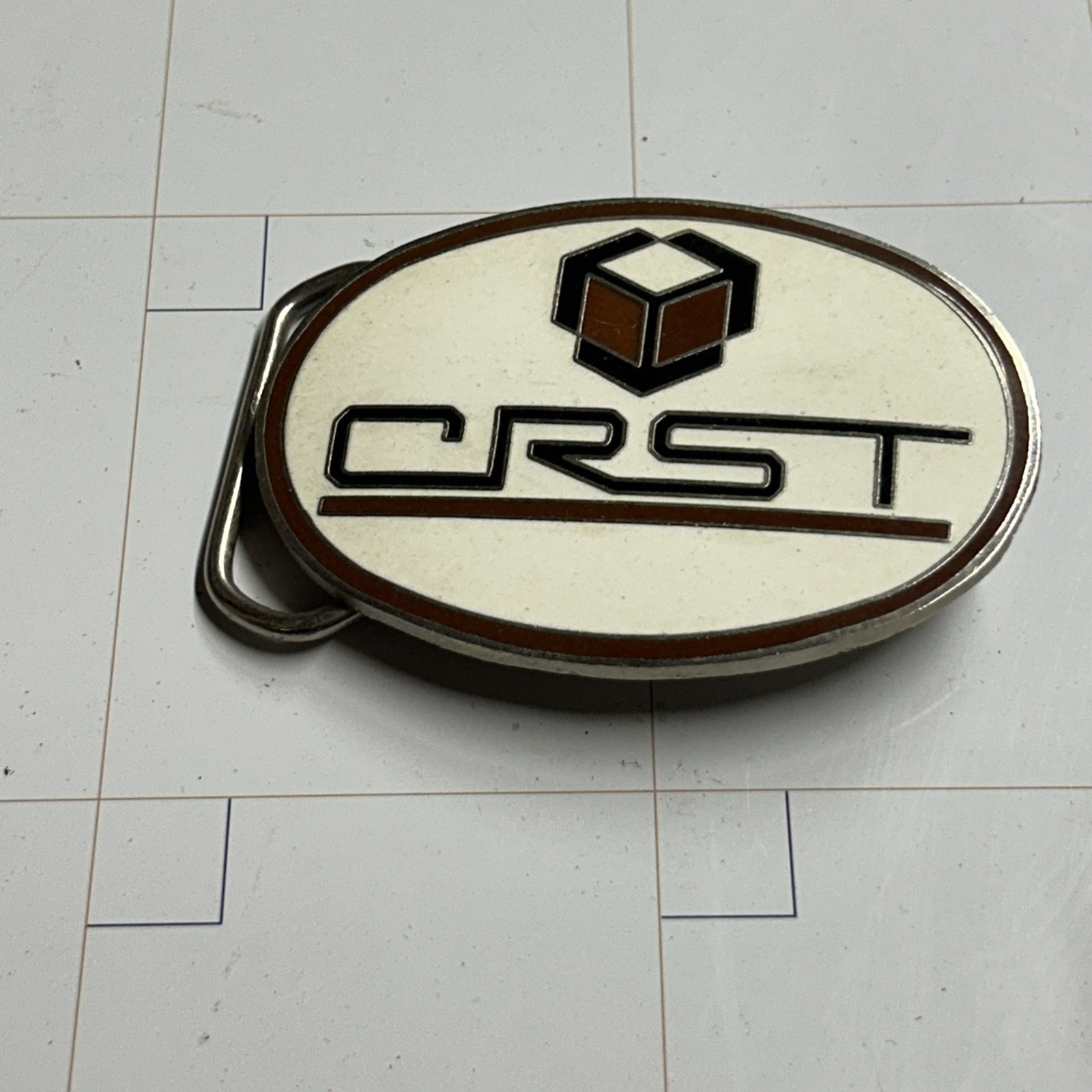 Mens Vintage CRST Transportation Company Belt Buckle