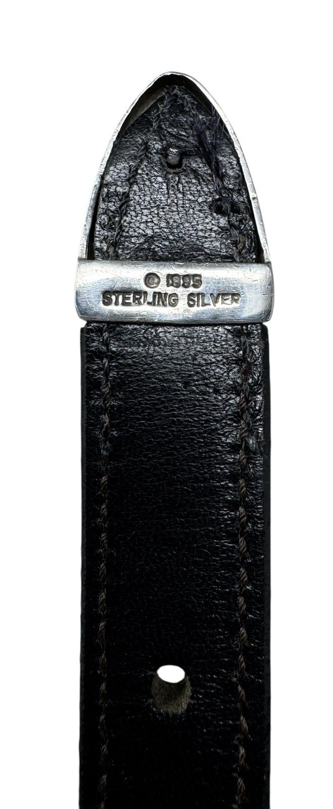 Alexander’s Sterling Silver 4-Piece Belt Buckle Set w/Black Alligator Belt Sz 42