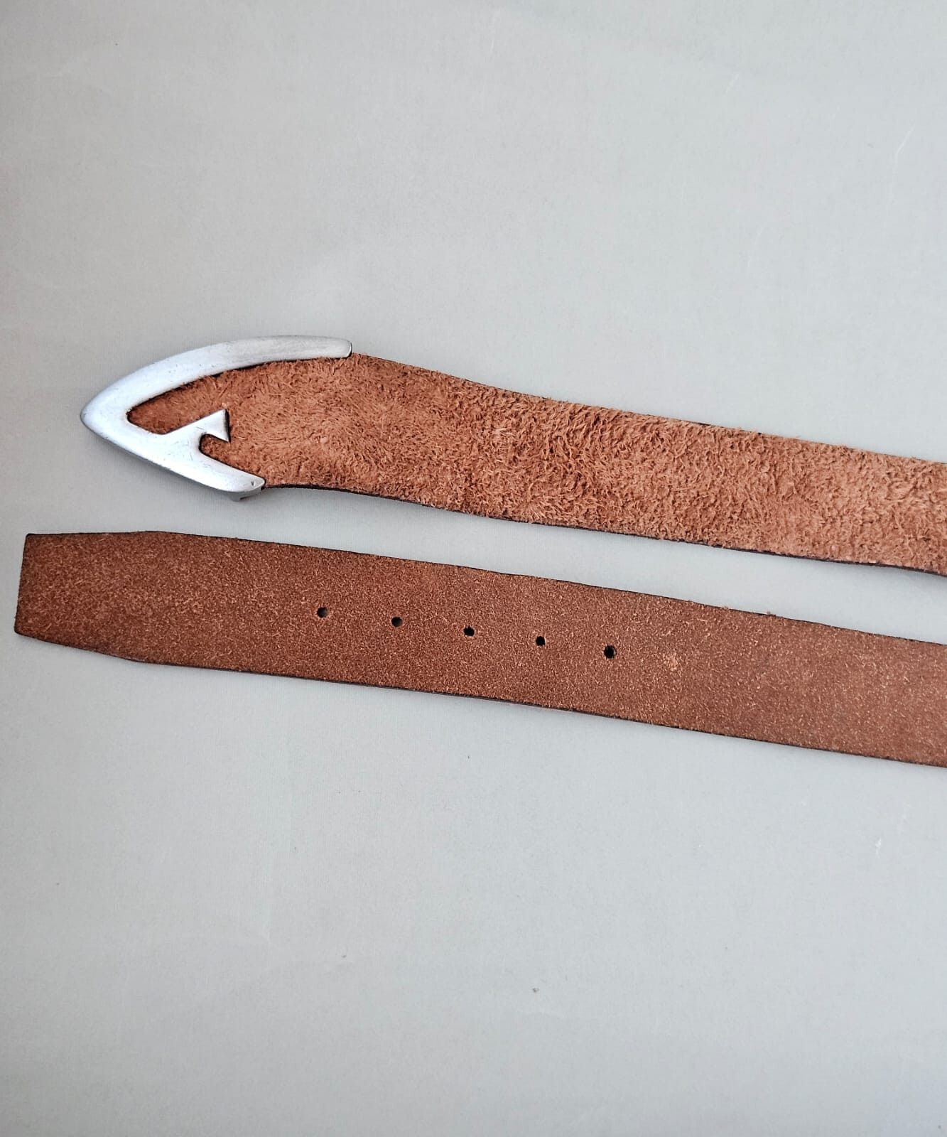 Armani Jeans Casual Belt Mens Sz 37&Prime;-41&Prime; Rough Distressed Leather 1.7&Prime; Brown