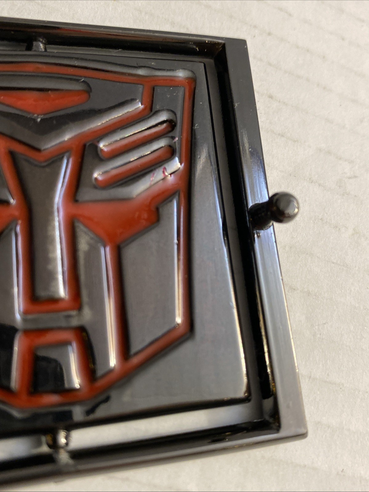 Transformers Reversible Metal Logo Belt Buckle Autobot Decepticon