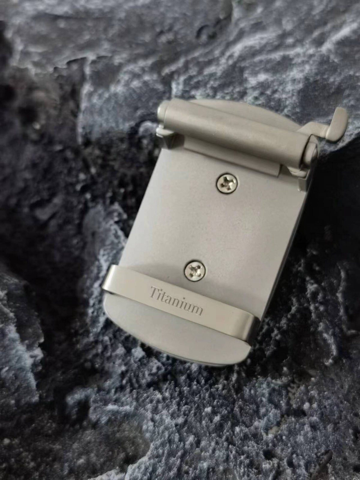 New Pure Titanium Men&rsquo;s Belt Pin Buckle Five Blessings Pattern Anti Allergic EDC