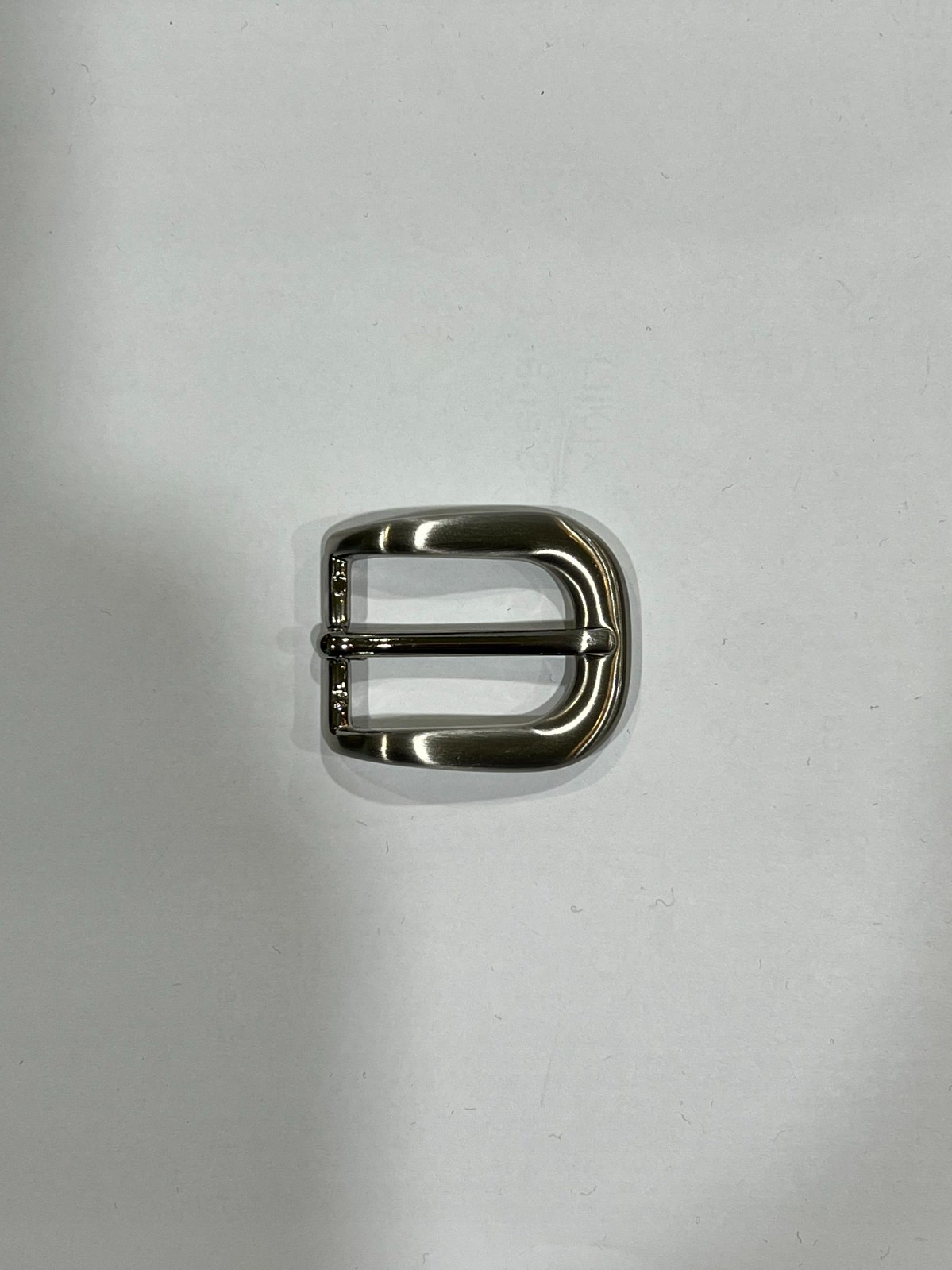Solid Brass Satin Nickel Belt Buckle Made in Italy Fits 0.98&Prime; Belt Strap