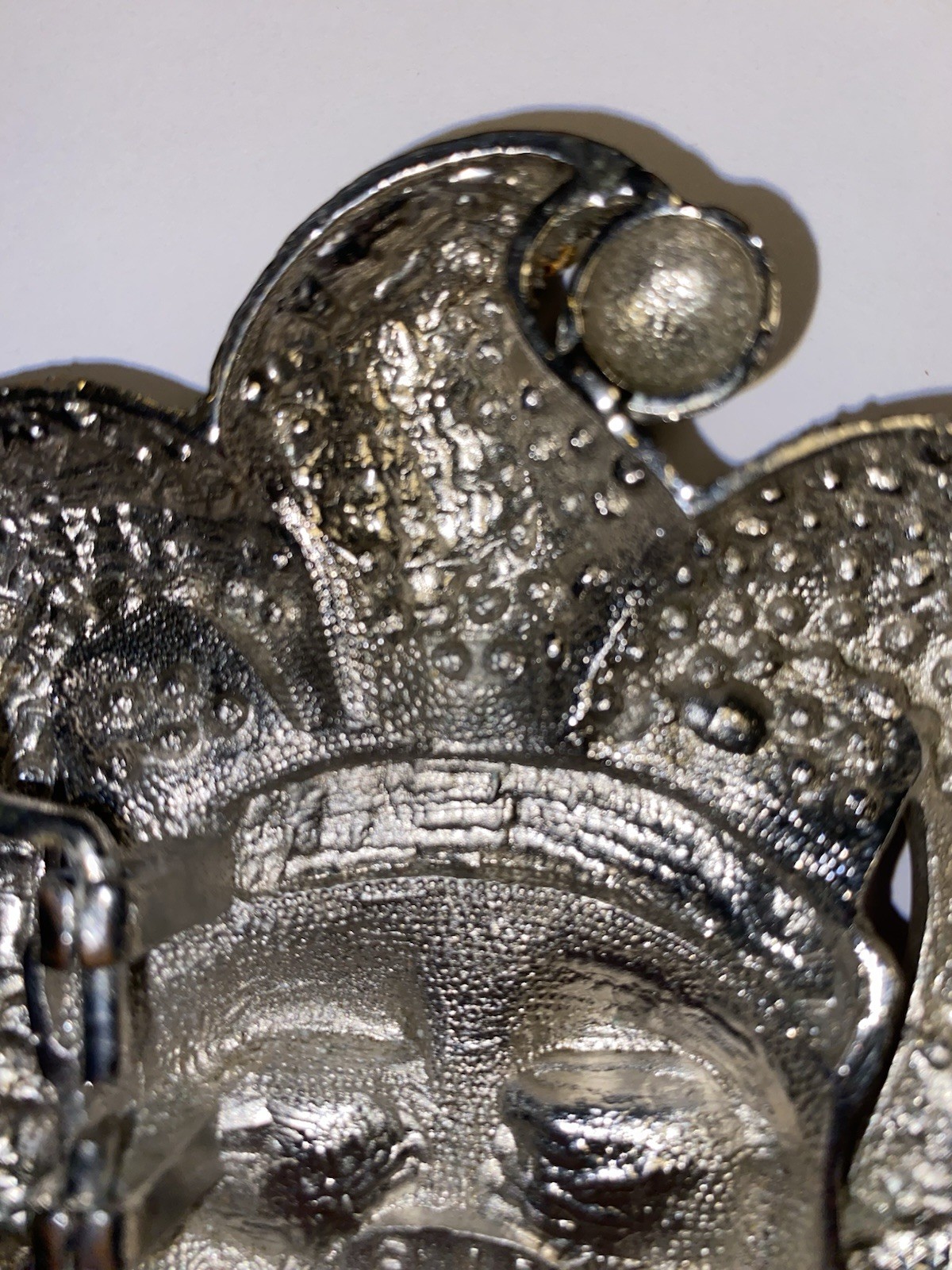 Iced Bling Skull Jester Belt Buckle Rhinestone Encrusted Jester Hat By FL&B.
