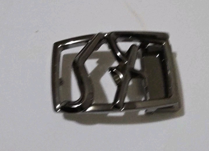 AUTH. SALVATORE FERRAGAMO GUNMETAL SF BELT BUCKLE FOR 1.3&Prime; WIDE BELT STRAP