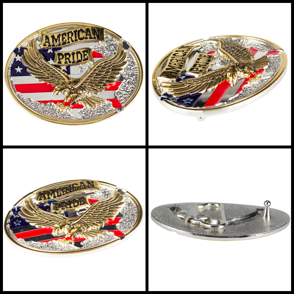 American Eagle Belt Buckle Men Western Cowboy Motorcycle Riding