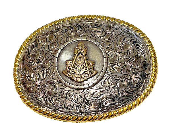 Masonic Freemasons Past Master Belt Buckle