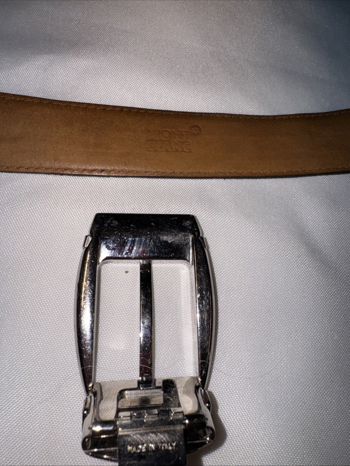 Montblanc Belt Buckle Men Silver Tone Made in Italy