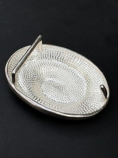 Robert Lee Morris Studio Unisex 925 Sterling Silver Swirl Design Belt Buckle