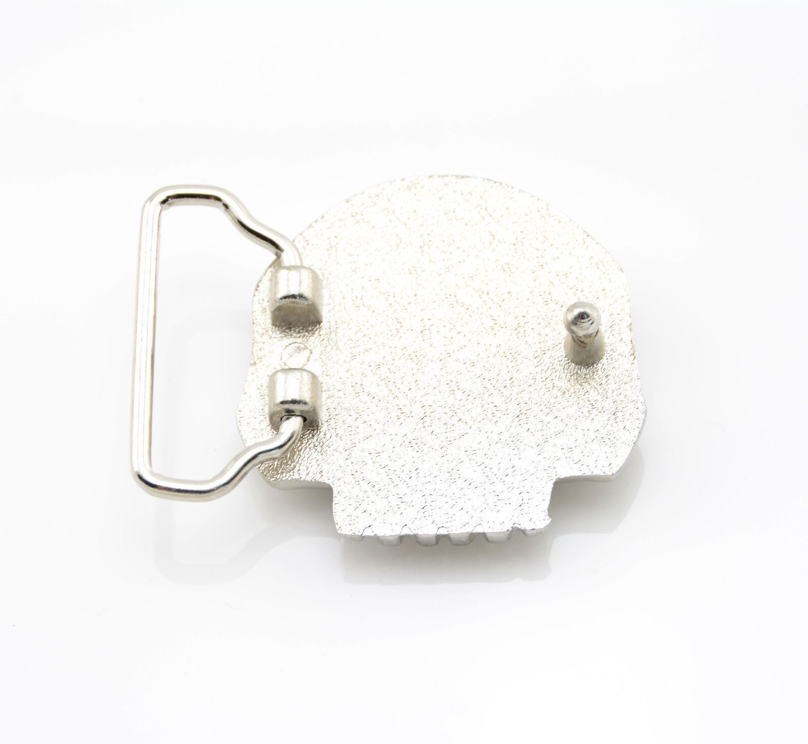 Clear Rhinestones Skull Head Metal Fashion Belt Buckle