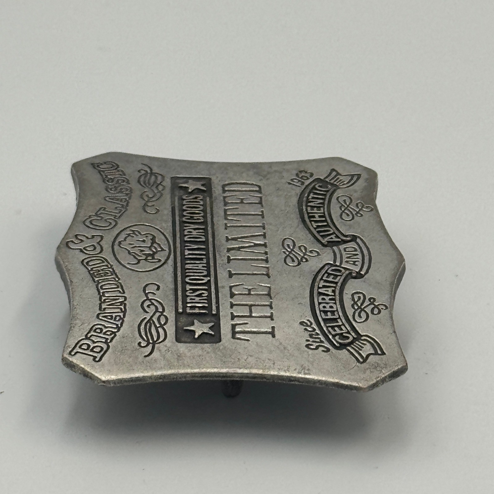 The Limited Vintage Belt Buckle Silver Tone First Quality Dry Goods Italy