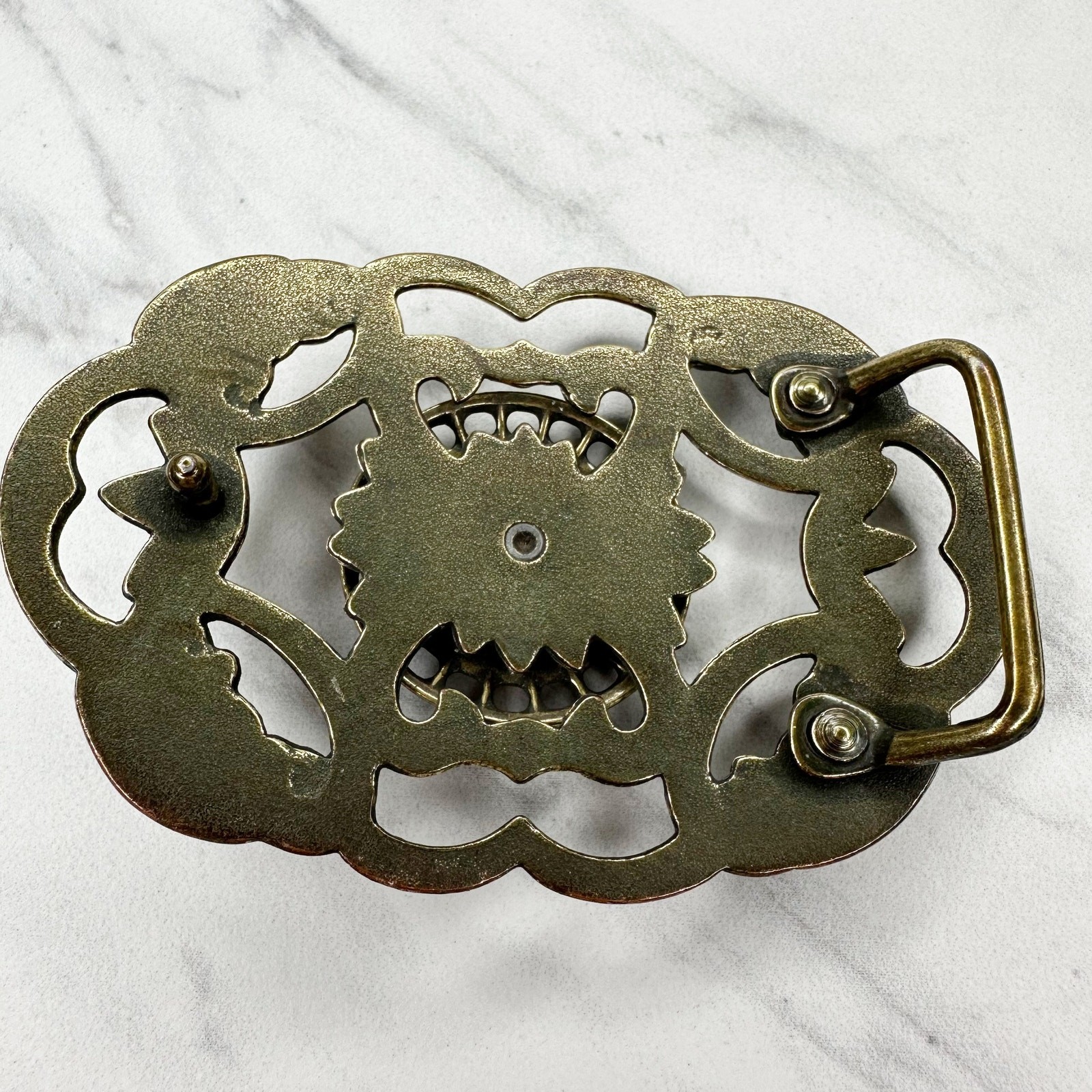 Rhinestone Studded Floral Flower Belt Buckle