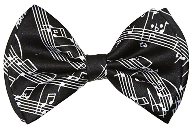 Music Notes Sheet Bow Tie Wedding Prom Adjustable Groomsmen Teens Adults