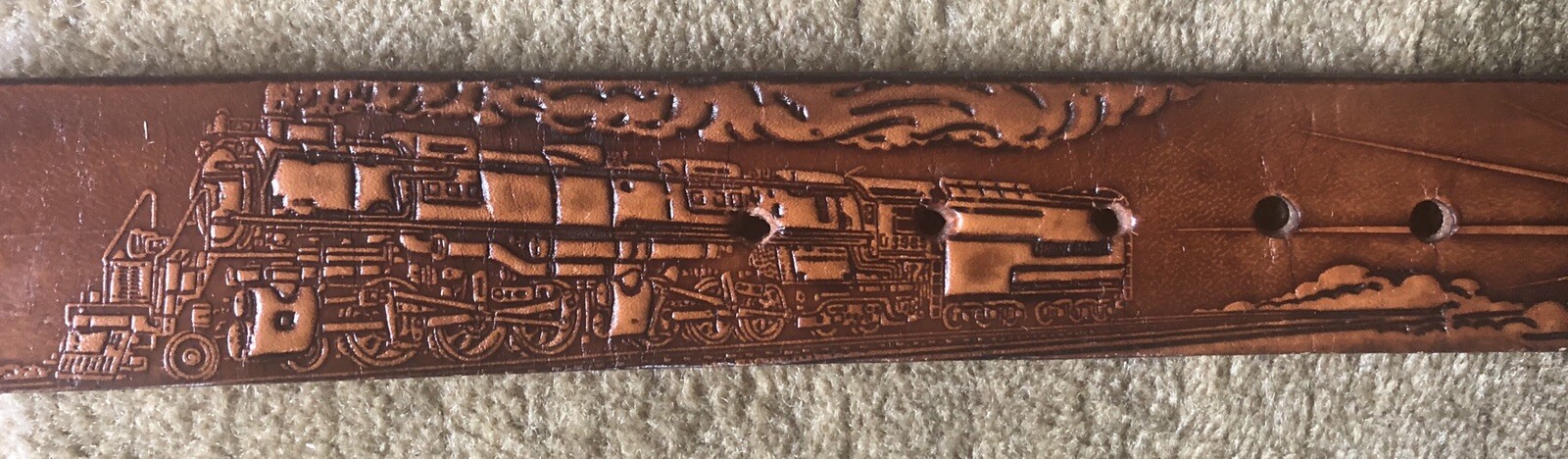 vintage Railroad Buckle and Belt (Siskiyou Buckle Co)