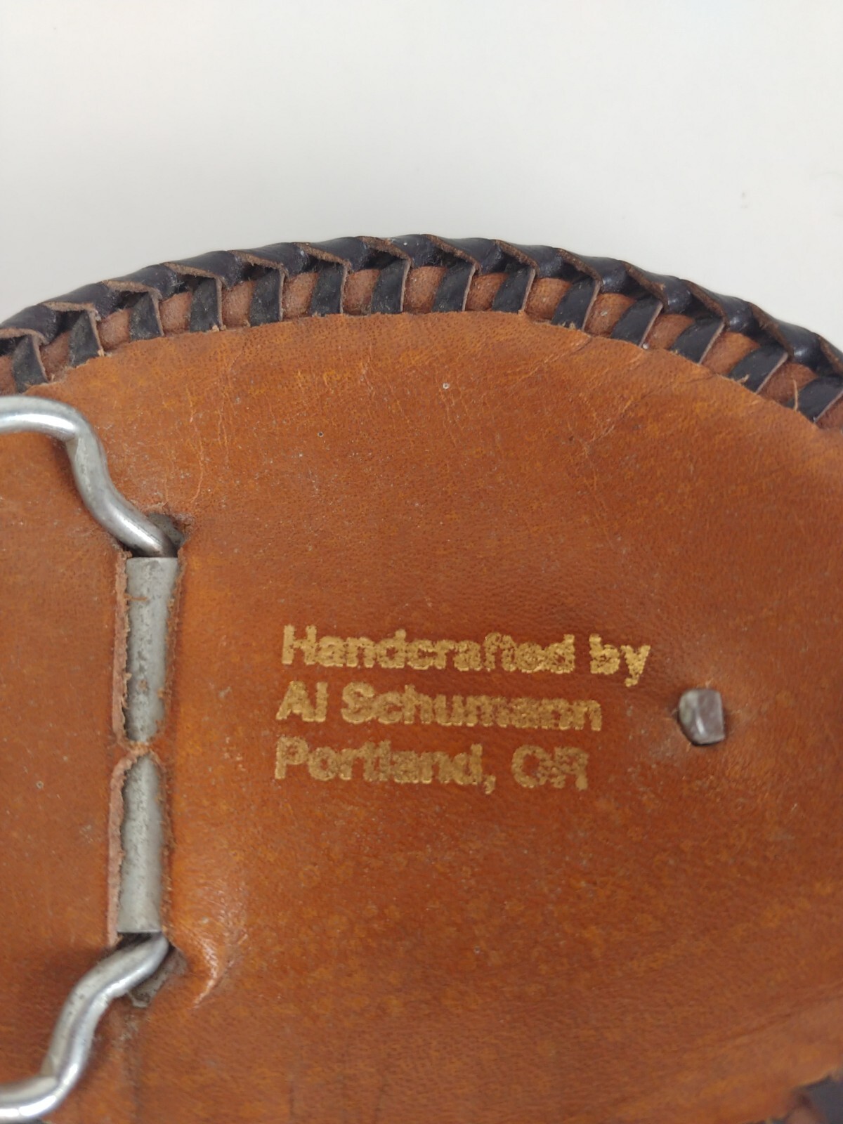 LEATHER BELT BUCKLE WITH NAME TOM