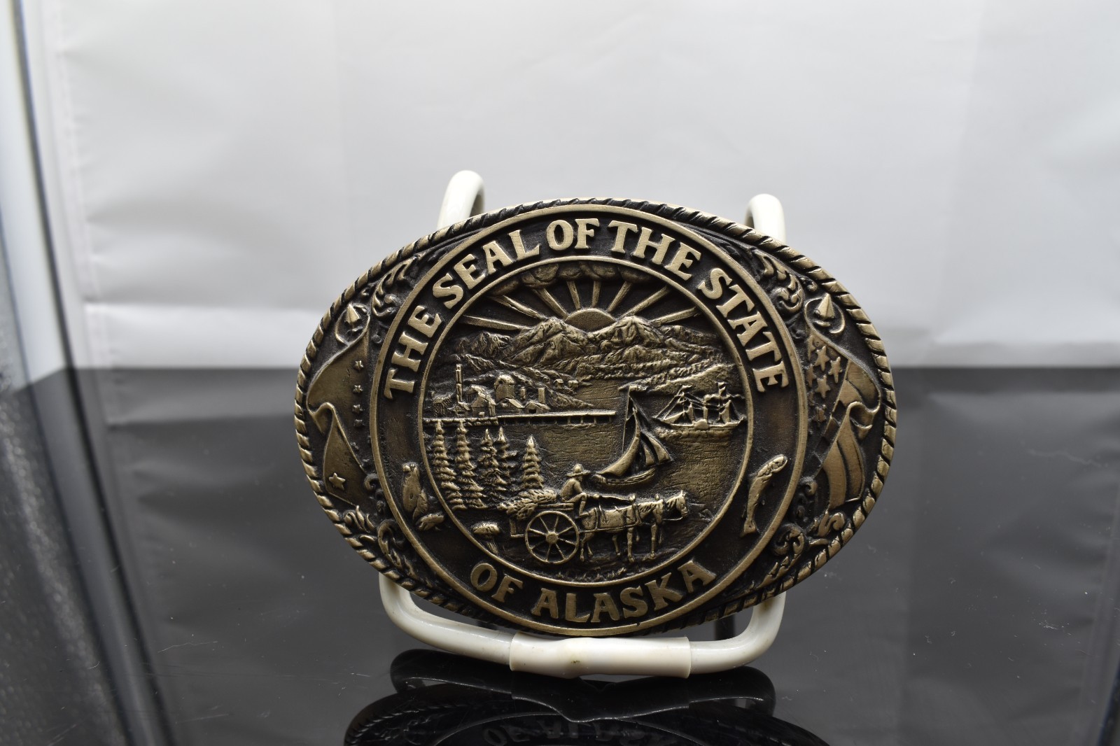 TONY LAMA GREAT STATE SEAL OF THE STATE OF ALASKA REGULAR EDITION UNWORN