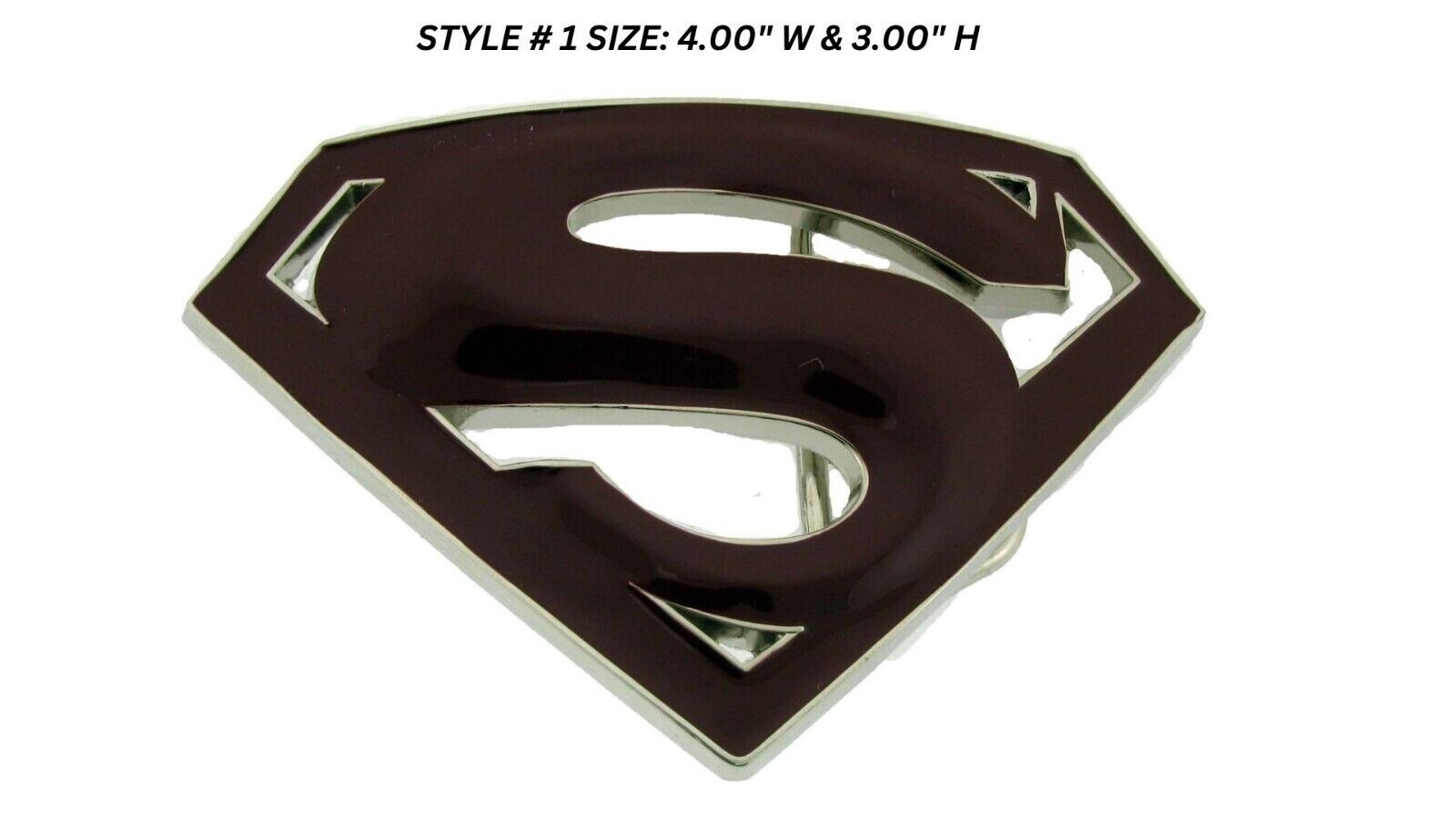 Superman Belt Buckle DC Comics Original Superhero Cosplay Costume Burgundy Metal