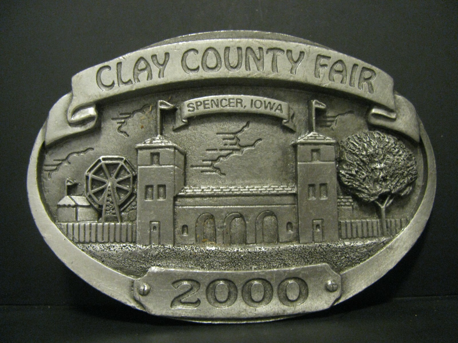 2000 Clay County Fair Spencer Iowa Collectors Belt Buckle Limited Ed #130 of 300