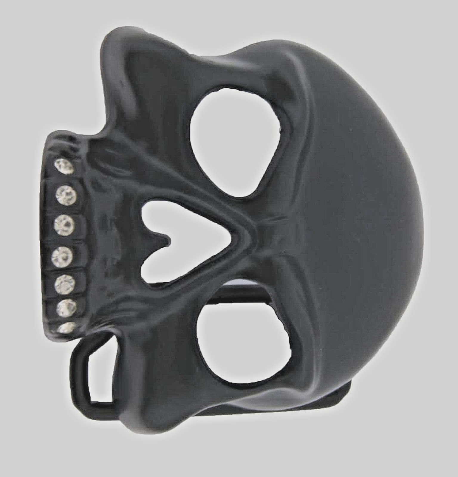 Skull Belt Buckle Men Pirate Skeleton Black Metal Tribal Gothic Tattoo Bling New