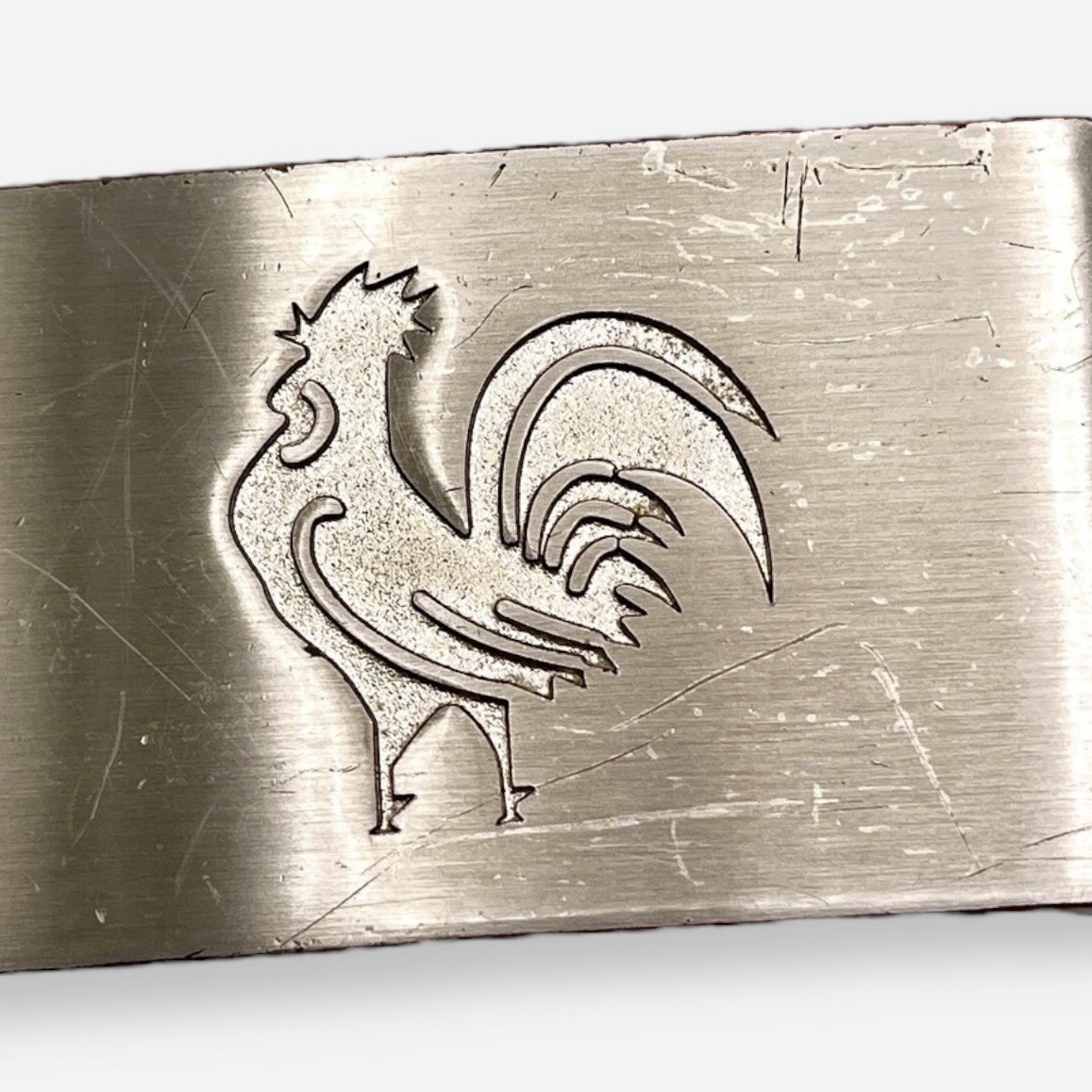 Druh Belt Buckle Silver Tone Rooster Mens Golf