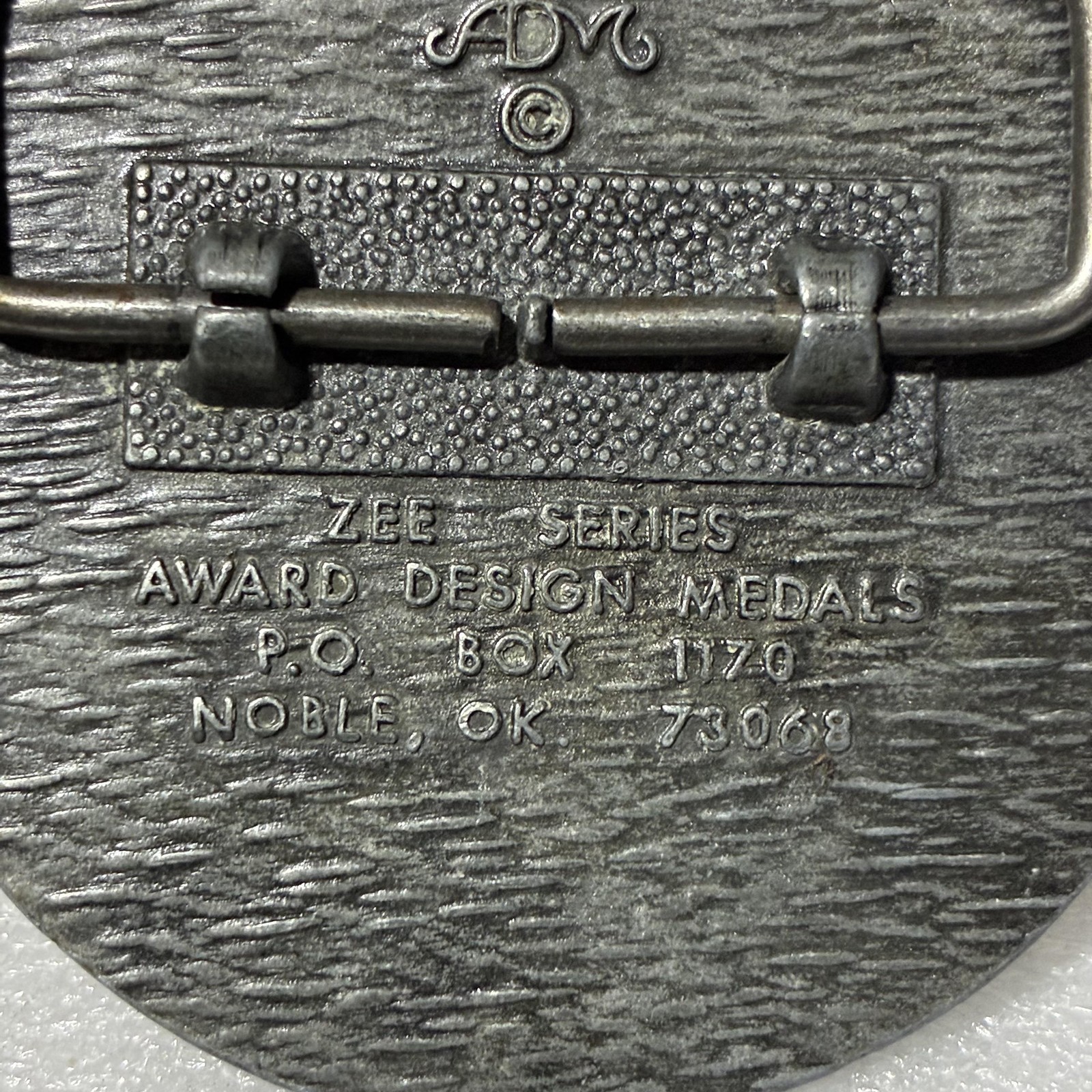Award Design Medals Belt Buckle Mens Silver Pewter Western Longhorn Cattle Drive