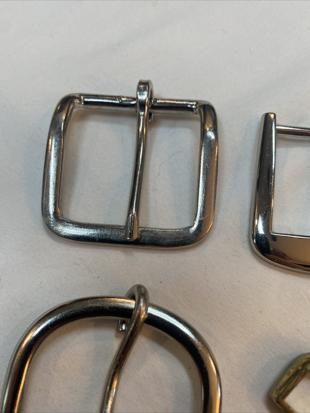 VNTG 5 pc LOT western BELT BUCKLES leather COWBOY rodeo BRASS Loop USA BB336 2