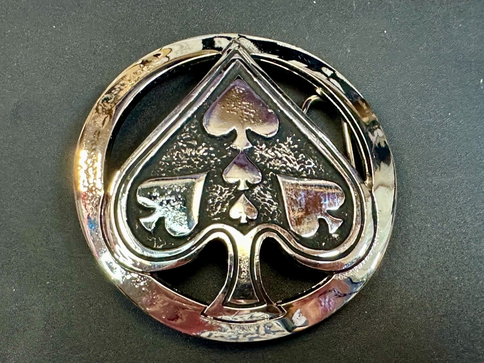 Ace Of Spades Casino Poker Card Games Gambler Cards Silver Star Belt Buckle