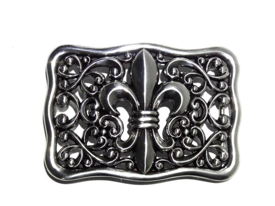 Belt buckle lily buckle ornament silver antique vintage removable buckle 4 cm