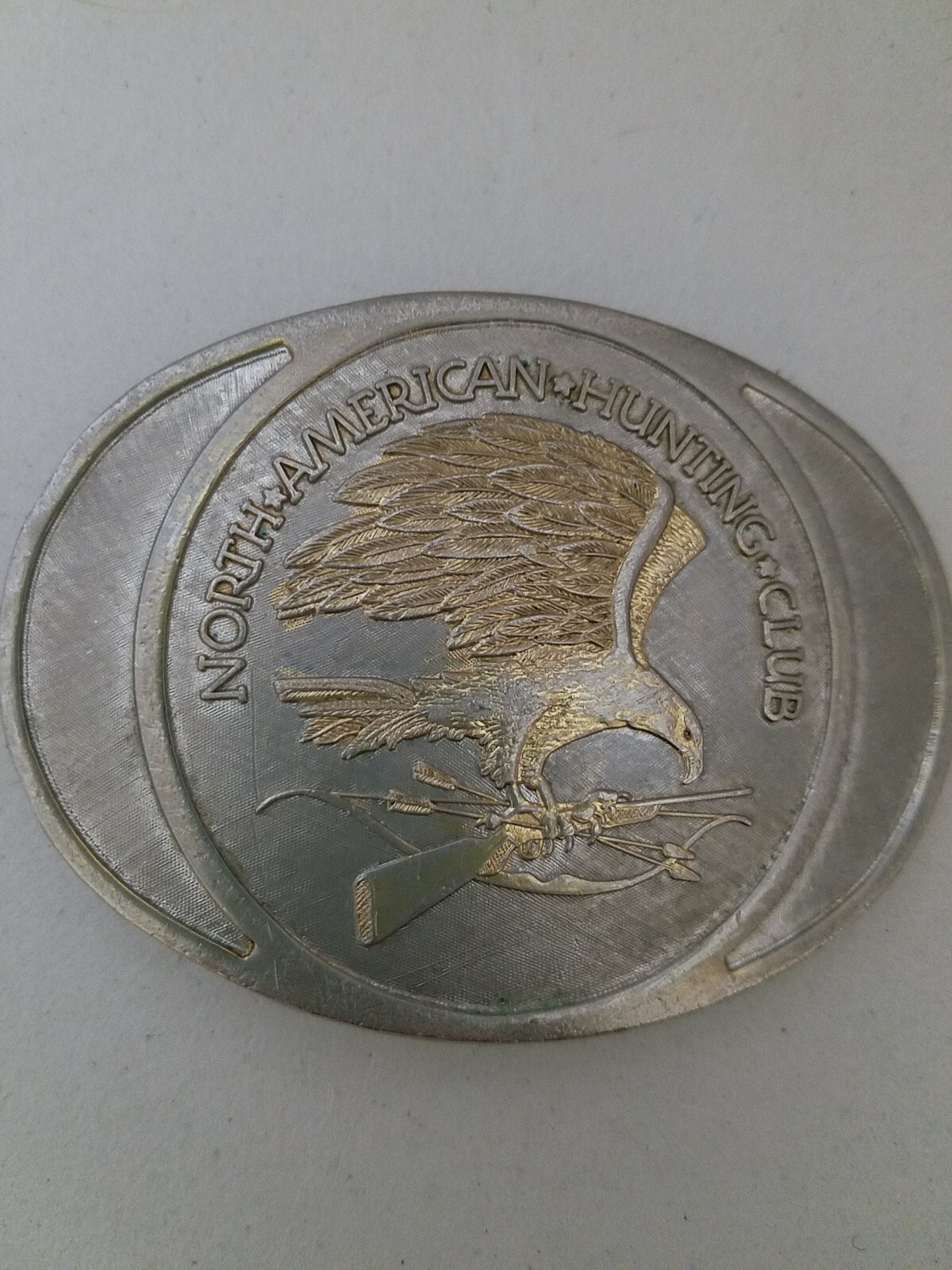 Belt Buckle 24k Gold Rhodium Over Solid Brass 5 3/8&Prime; North American Hunting Club