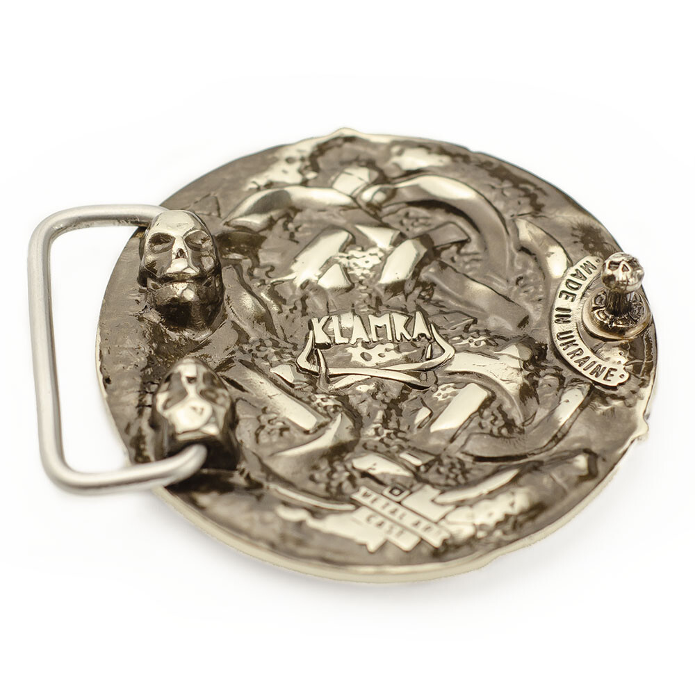 Triquetra german silver belt buckle, Celtic Trinity Knot Triquetra cross symbol