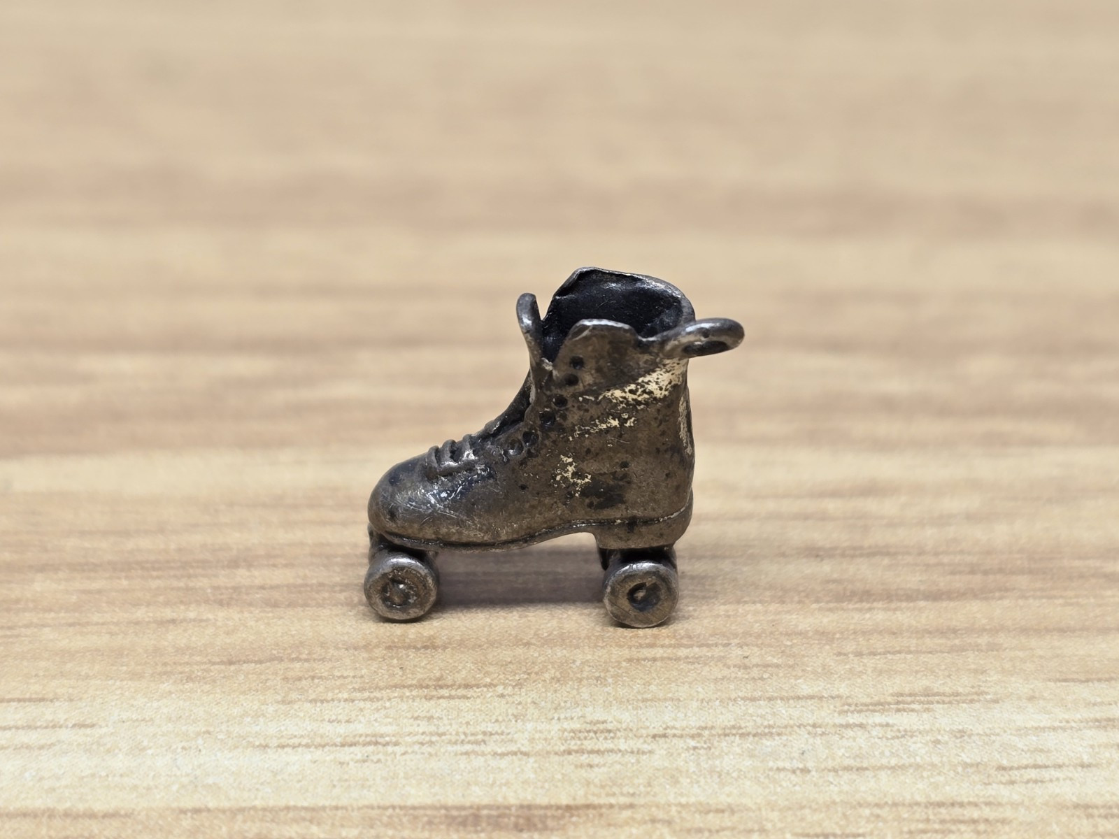 Vintage Miniature Roller Skate Shoe Revolver and Sailing Boat Trinkets