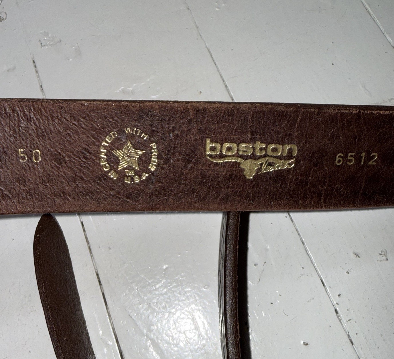 Boston 1.75” Garrison Dark Brown Leather Silver Buckle Belt Made In USA Sz 50