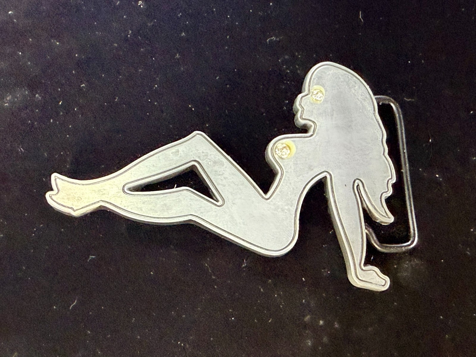 Sexy Woman Silhouette Mud Flap Girl Trucker Chick Belt Buckle By Buckle Rage