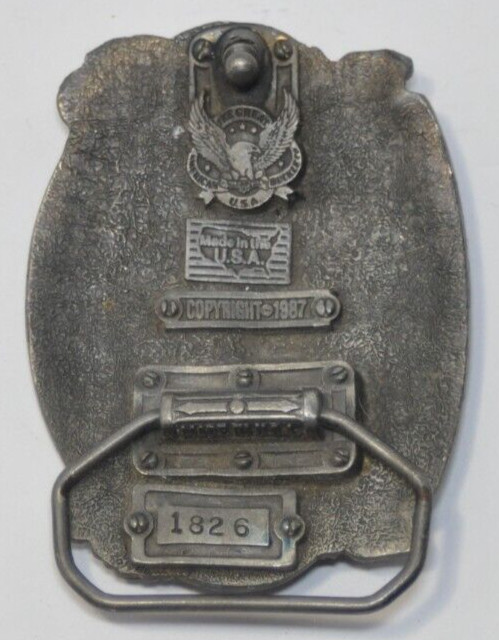 Vintage 1987 Truck Drivers Move The Nation Belt Buckle American Buffalo