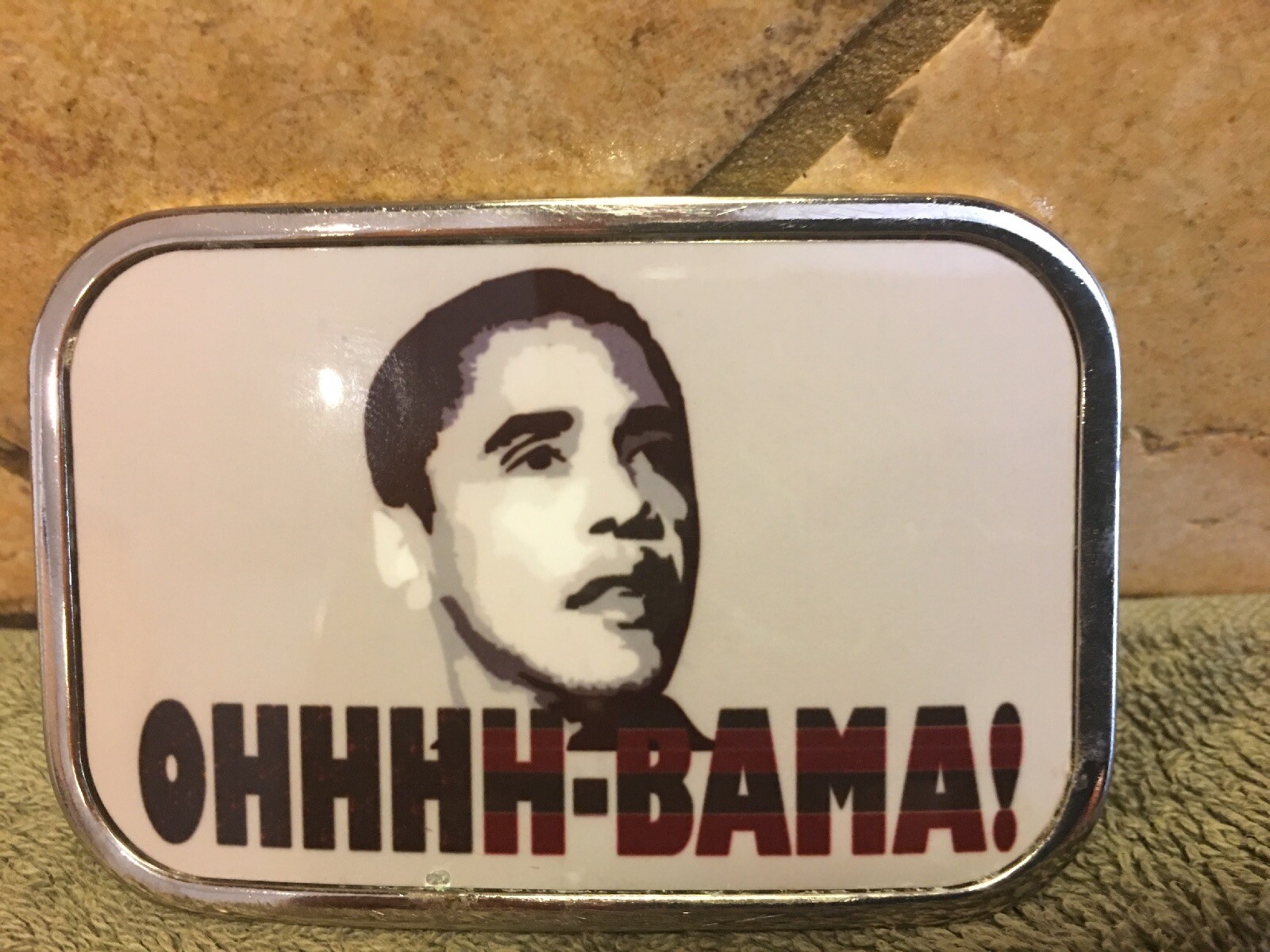 Obama Belt Buckle 3.5” X 2.25” FREE SHIPPING