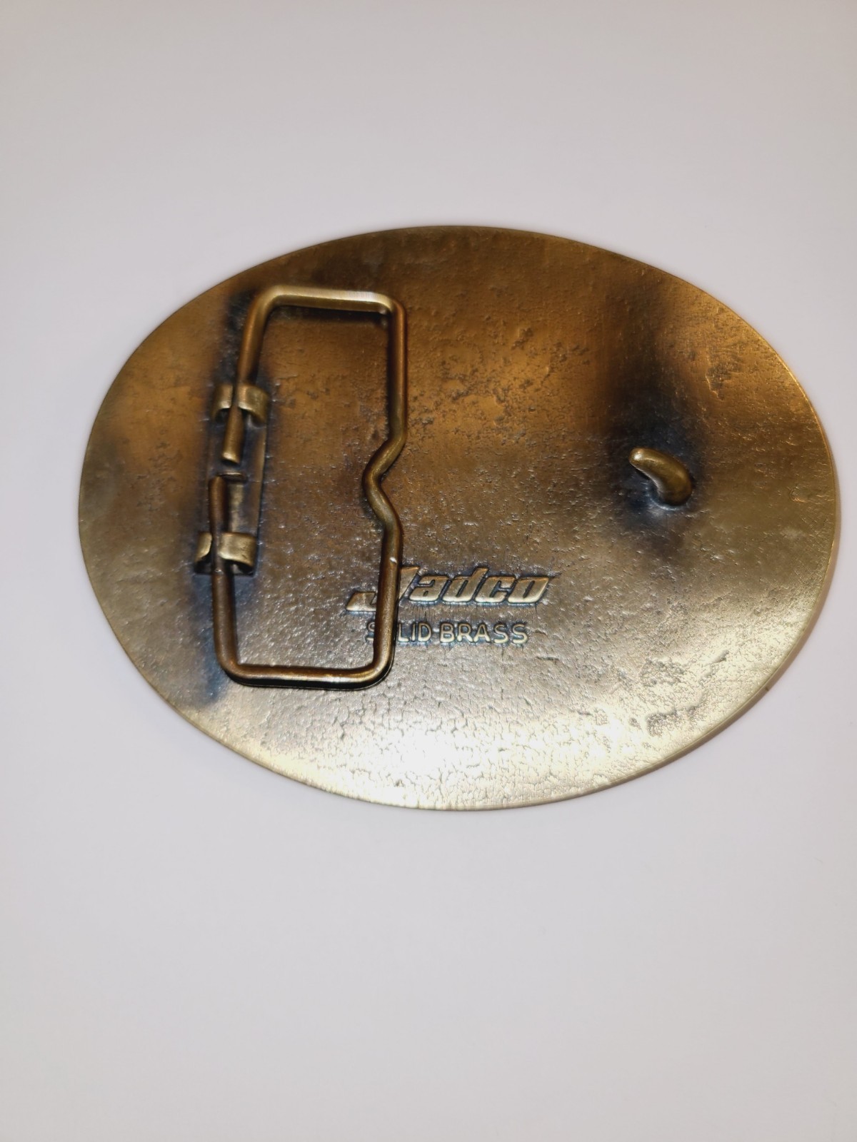 NRA LIFE MEMBER Oval Solid Brass « Right To Keep and Bear Arms » Belt Buckle