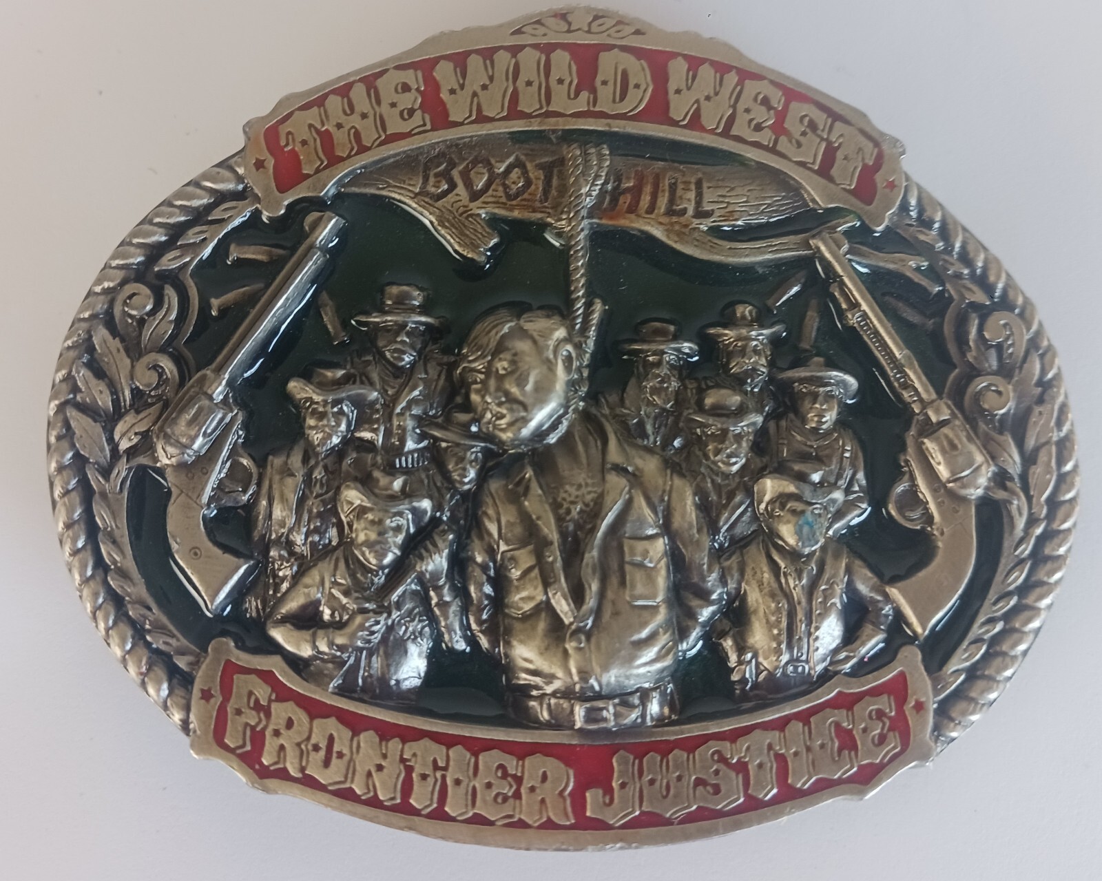 The Wild West Frontier Justice, « Boothill » Zinc Alloy. Belt Buckle, VG Condition