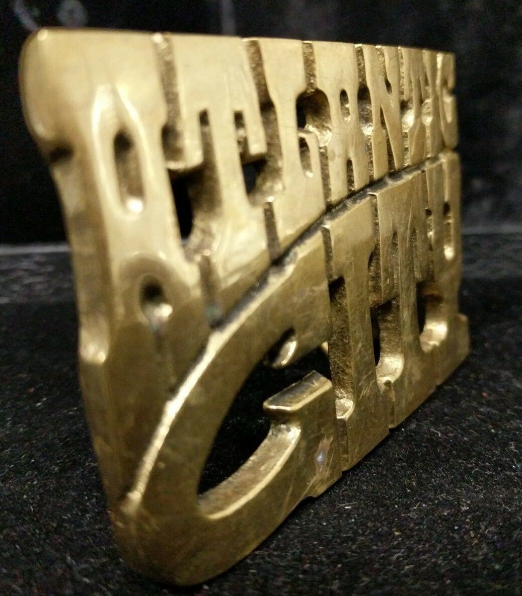 Fun Statement Piece Vintage Belt Buckle Solid Brass Atlantic City Resort Casino