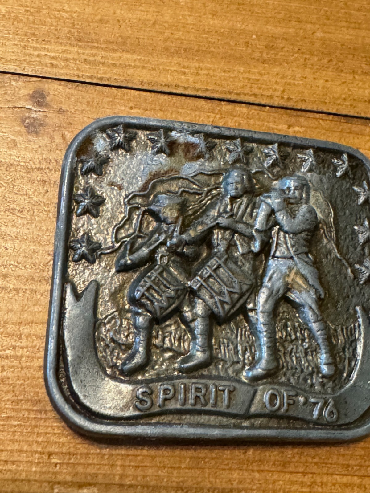 Vintage Spirit of &rsquo;76 American Revolution Patriotic Fife & Drum Belt Buckle