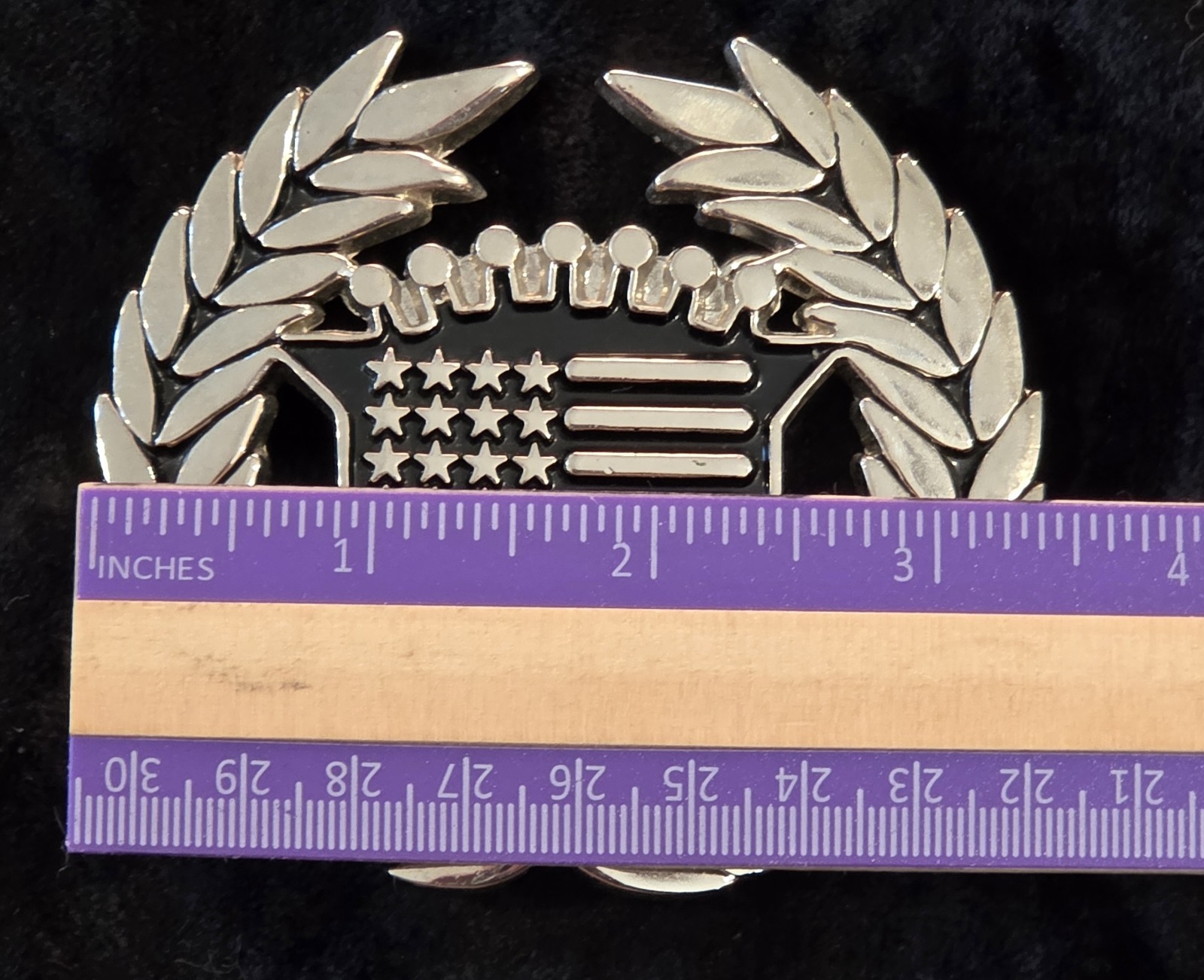 Vintage Belt Buckle Famous Stars and Straps American Flag Cadillac