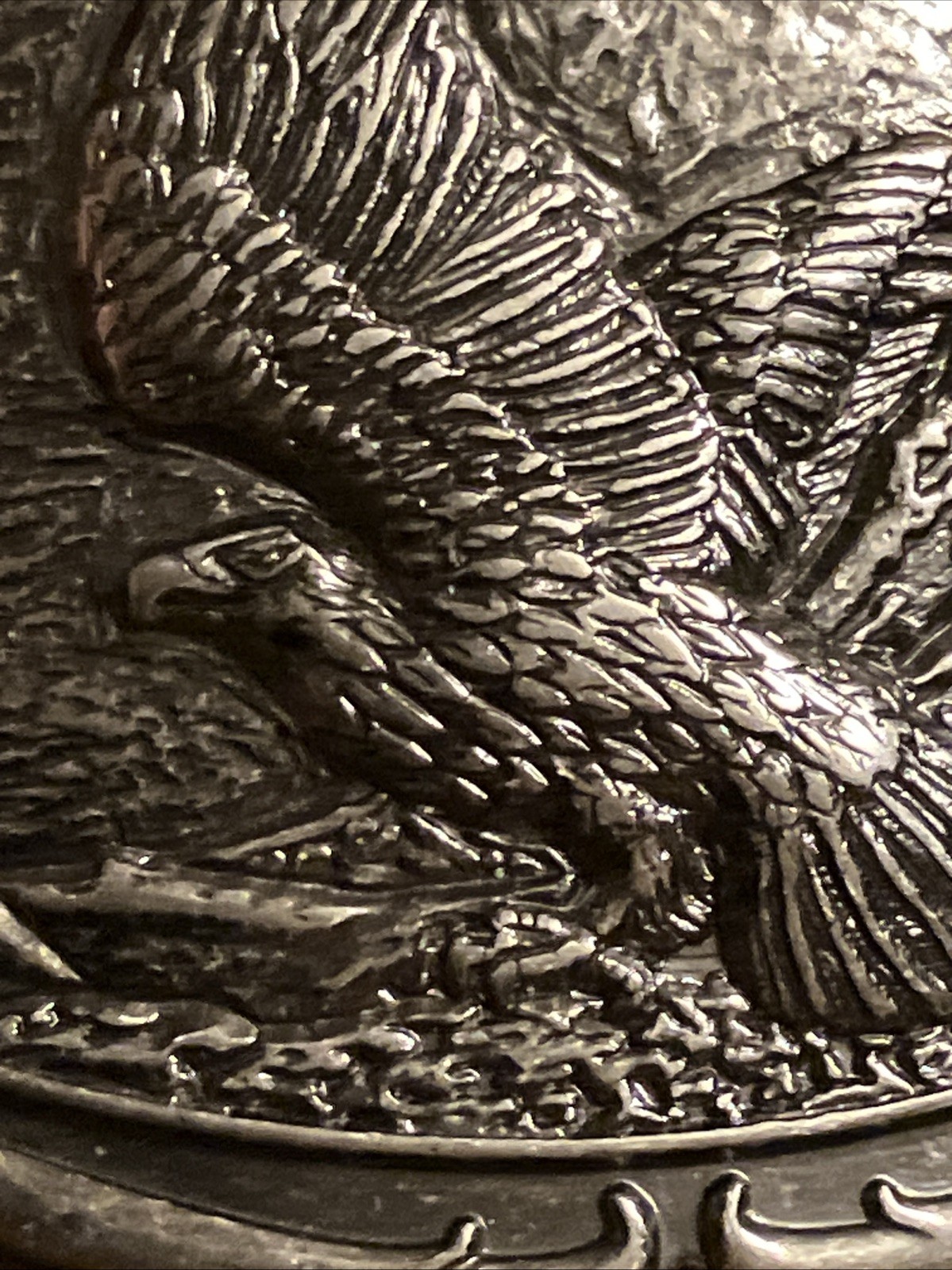 Unbranded Metal Eagle Belt Buckle, Silver tone, 4”x3”, Fits 1.5” Wide Strap