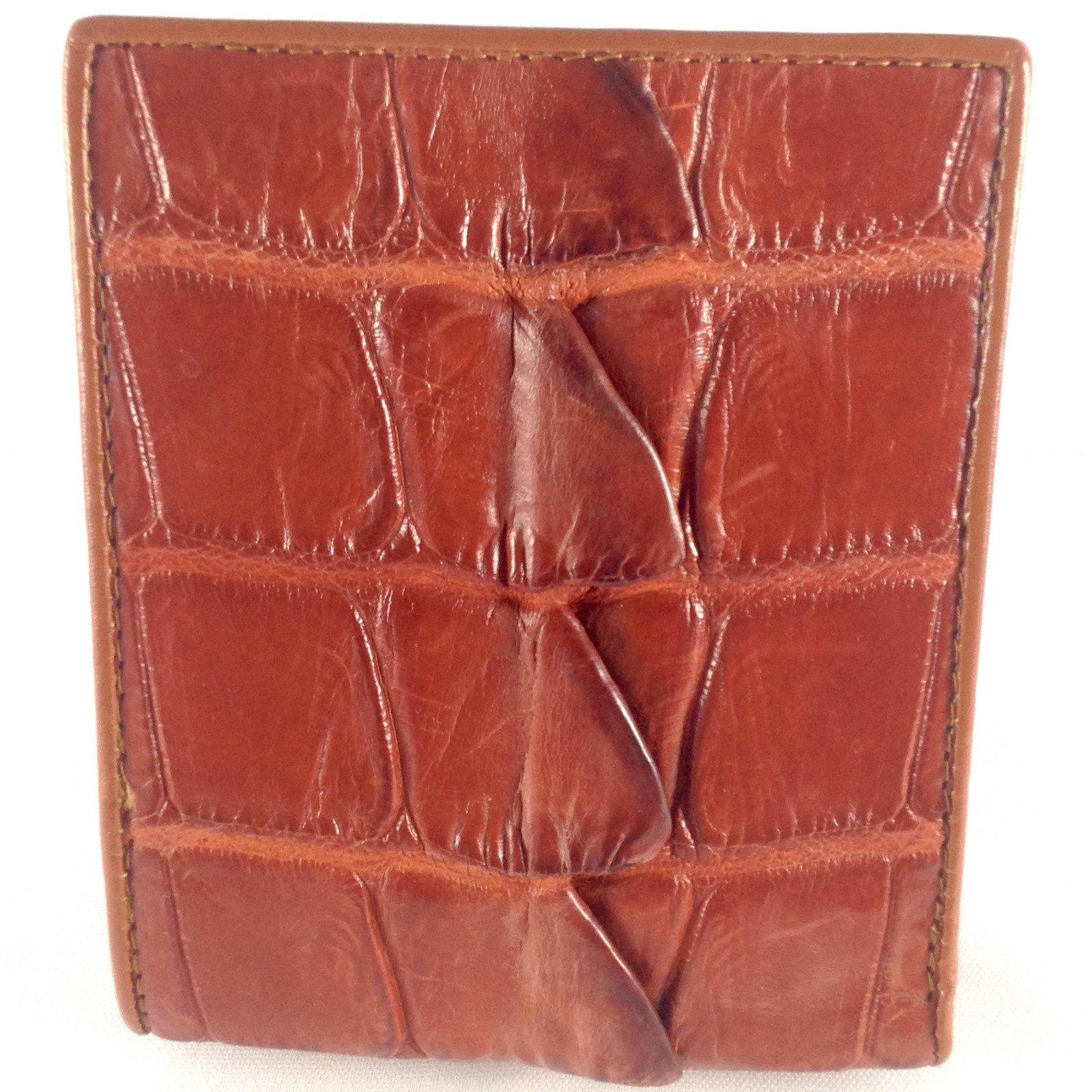 Natural Genuine Alligator Crocodile Leather skin Men Bifold Wallet Handmade 11
