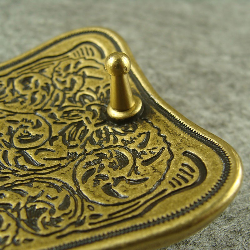 Heavy duty Solid Brass print Flowers Classical Men&rsquo;s Belt Buckles for 1.5&Prime; Belt