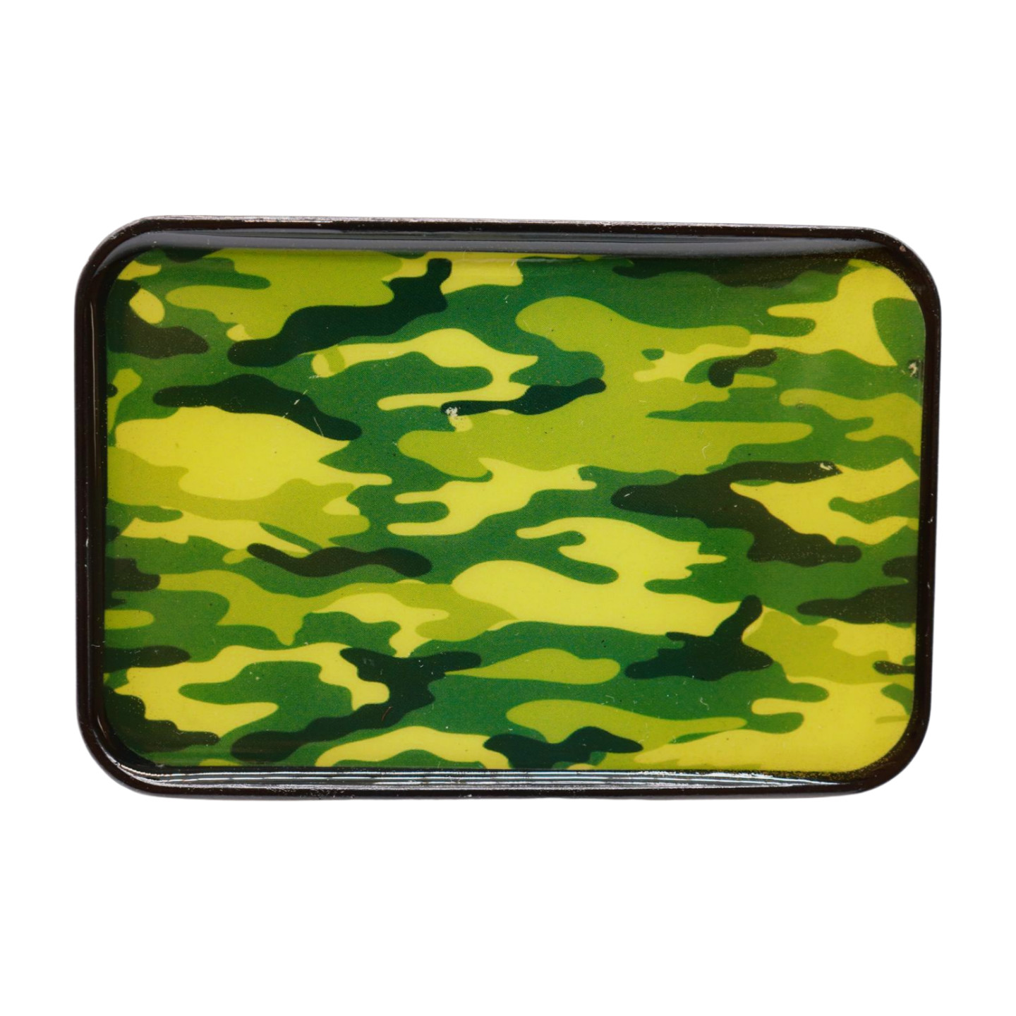 Men Black Metal Fashion Belt Buckle Army Green Camouflage Unique Print War Style